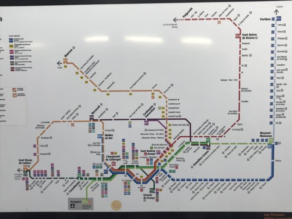 スペインの電車案内
